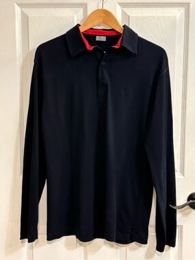 Zimmerli of Switzerland "Swiss First" Men’s Navy Organic Cotton Polo Shirt M